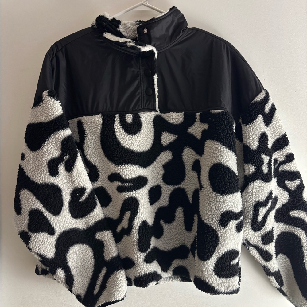 Grayson Threads Black and White Sherpa Jacket